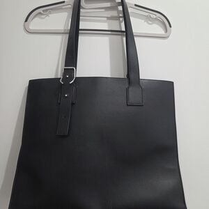 Loewe Black Leather Tote Bag